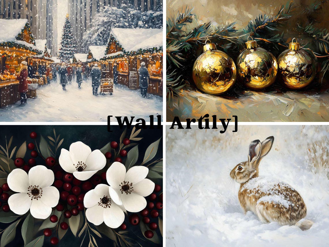 Snowy Pine Trees Winter Landscape Frame TV Display Art Poster - Image 6