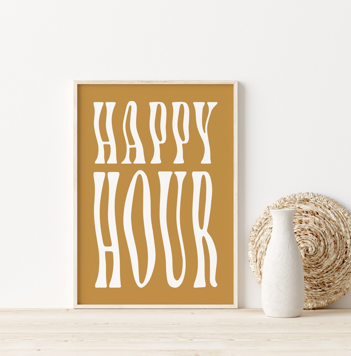Happy Hour Cocktail Poster, Bar Cart Decor - Image 2