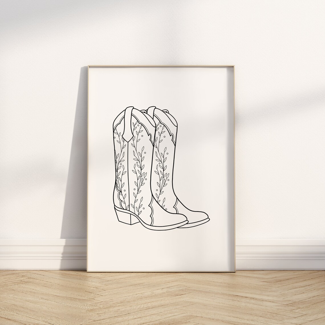 Cowboy Boots Western Retro Art Print - Image 3