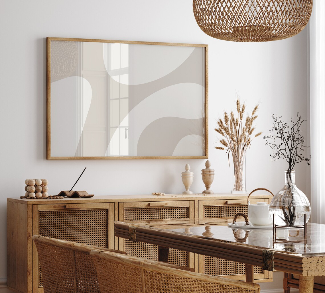 Neutral Modern Abstract Art Print, Minimalist Decor - Image 3