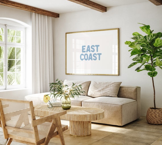 East Coast Coastal Wall Art, Minimalist Beach Print