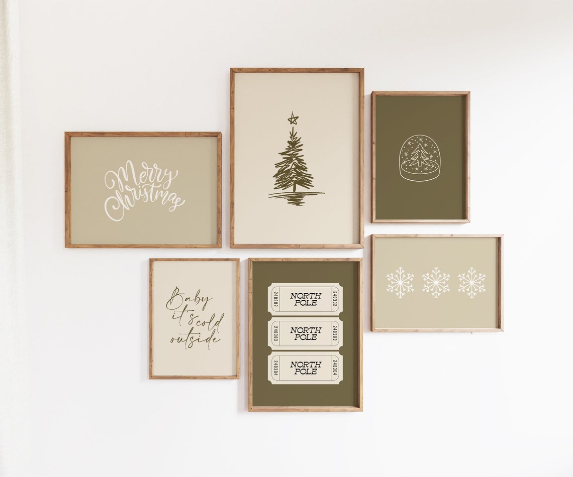 Baby Its Cold Outside Script Winter Quote Neutral Holiday Decor Poster - Image 6