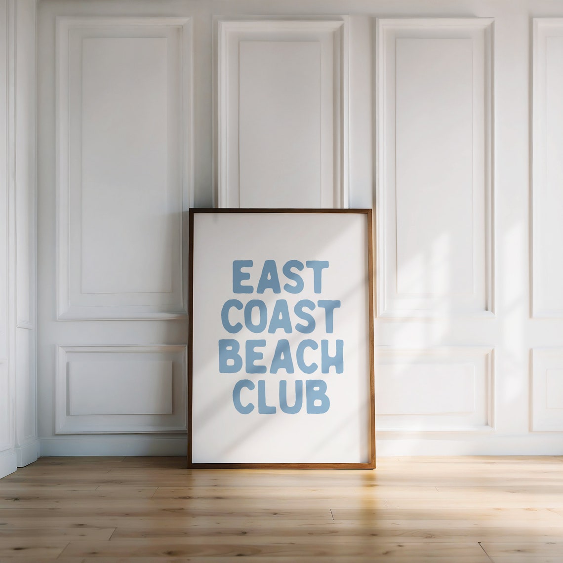 East Coast Beach Club Typography Poster Blue Coastal Home Decor Art - Image 3