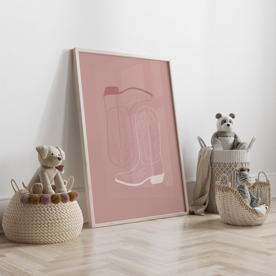 Cowgirl Boots Nursery Print Cowgirl Western Wall Art Pink Nursery Wall Art Western Nursery Print Cowgirl Wall Art Wall Art - Image 4