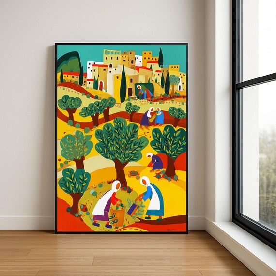 Palestine Art Print Palestinian Wall Collection Middle Eastern Decor Abstract Traditional Designs