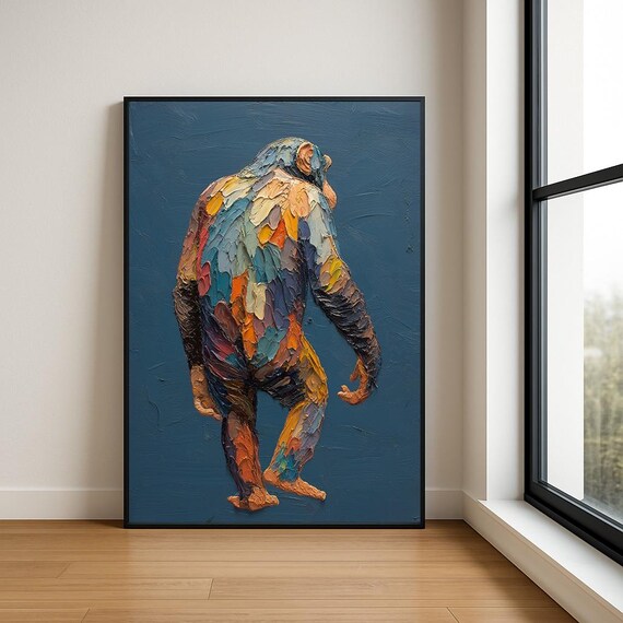 Colorful Monkey Wall Art Print High Resolution