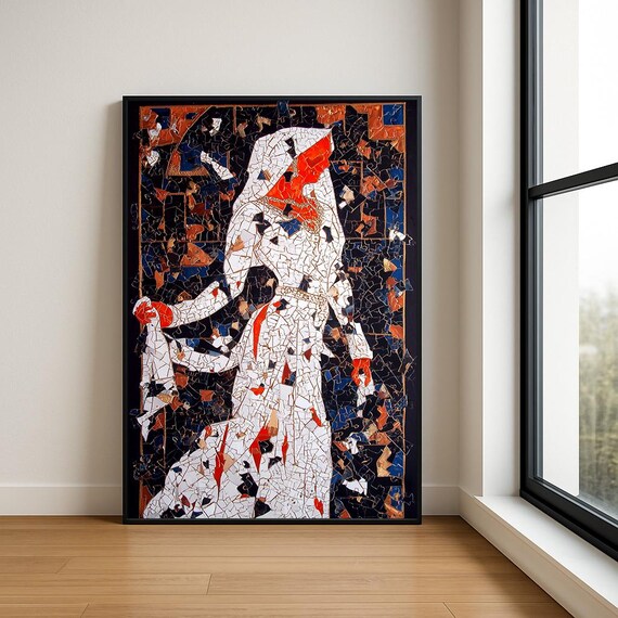Elegant Dancing Lady Art Print Colorful Modern Dance Wall Decor