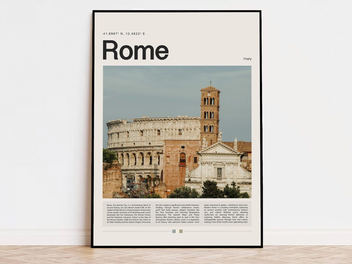 Rome Poster Rome Print Rome Wall Art Rome Gift Rome Travel Poster Rome Photo Italy Print Italy Poster Italy Travel Art Italy Poster