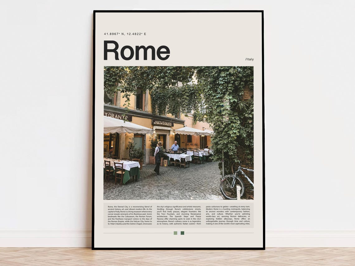 Rome Poster Rome Print Rome Wall Art Rome Gift Rome Travel Poster Rome Photo Italy Print Italy Poster Italy Travel Art Italy Poster