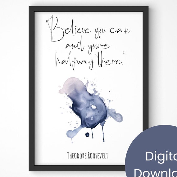 Motivational Wall Art Positive Affirmations House Warming Gift Personalized Affirmations Wall Art Motivational Gift Famous Motivation Quote