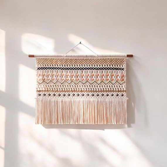 Macrame Wall Hanging Macraweaves Bohemian Decoration Woven Wall Hanging Macrame Mural Housewarming Gift Headboard Decor Handmade Gift