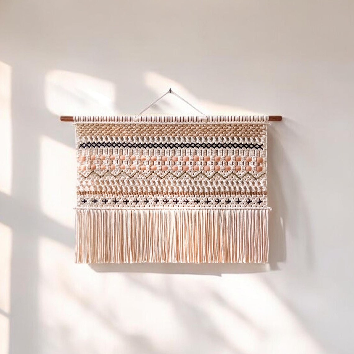 Macrame Wall Hanging Macraweaves Bohemian Decoration Woven Wall Hanging Macrame Mural Housewarming Gift Headboard Decor Handmade Gift