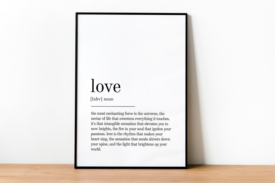 Love Definition Minimalist Modern Art Print - Image 2