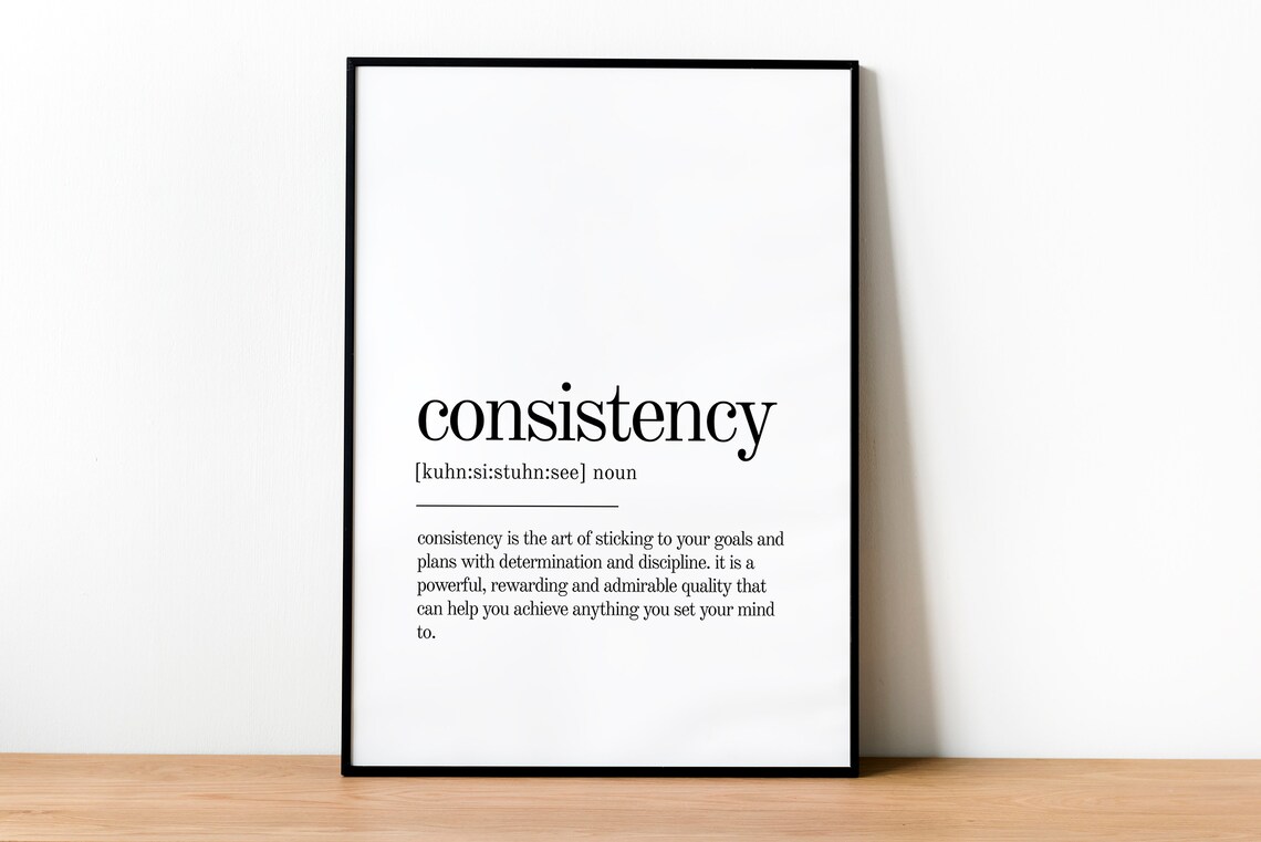 Consistency Definition Minimalist Quote Art Print - Image 2