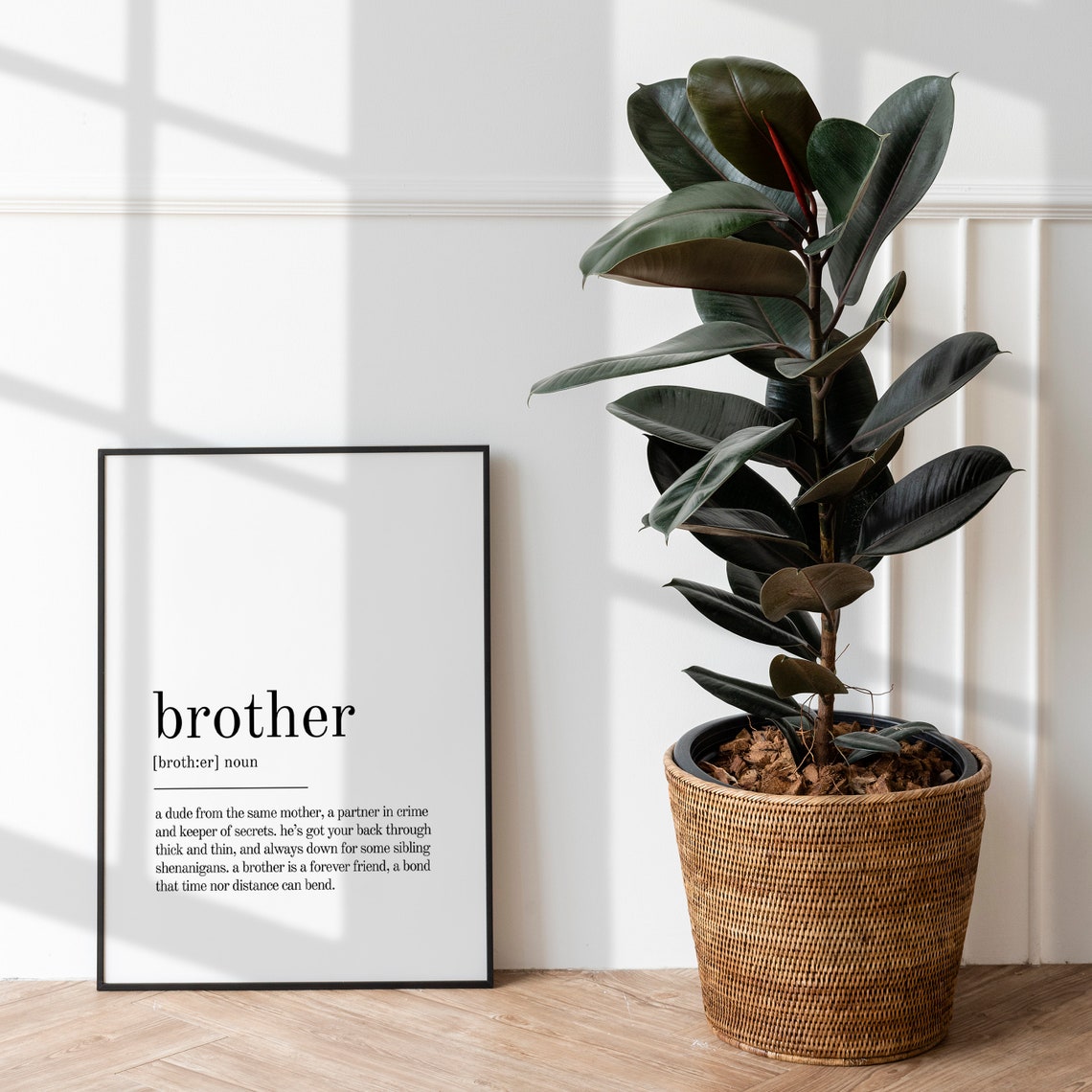 Brother Definition Dictionary Typography Sibling Gift Poster - Image 5