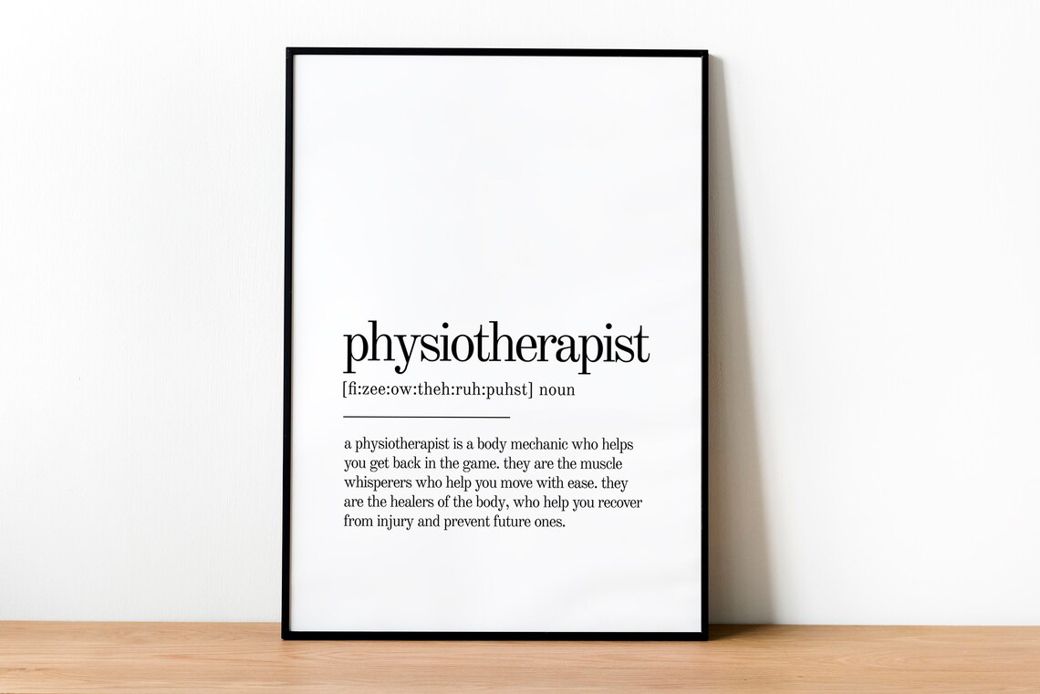 Physiotherapist Definition Minimalist Funny Poster - Image 2