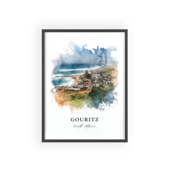 Gouritz South Africa Wall Art Print Gouritsmond Watercolor Gift Travel Poster Housewarming