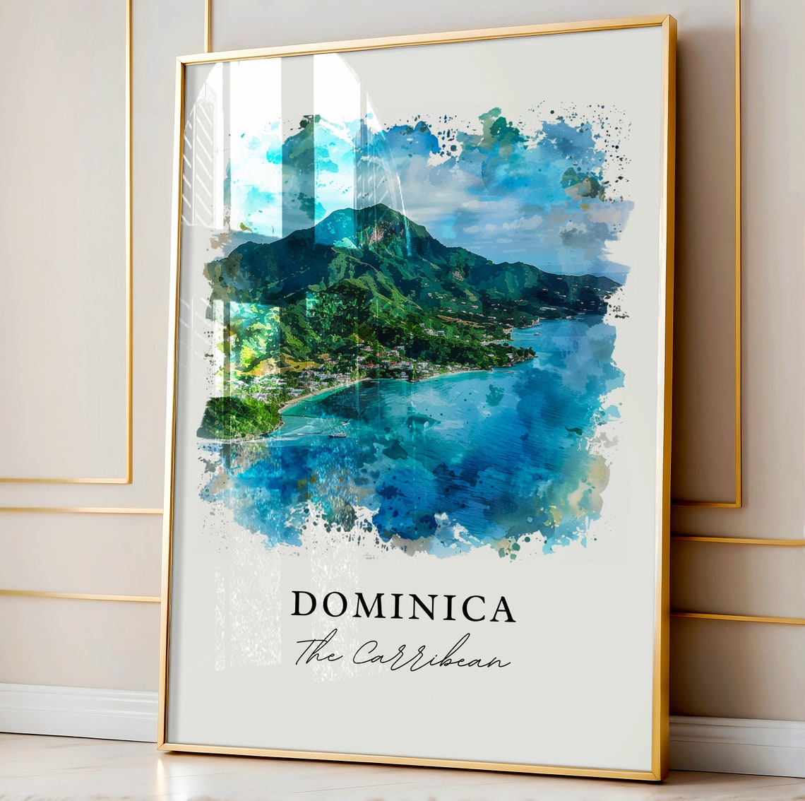Dominica Island Watercolor Travel Poster, Caribbean - Image 4