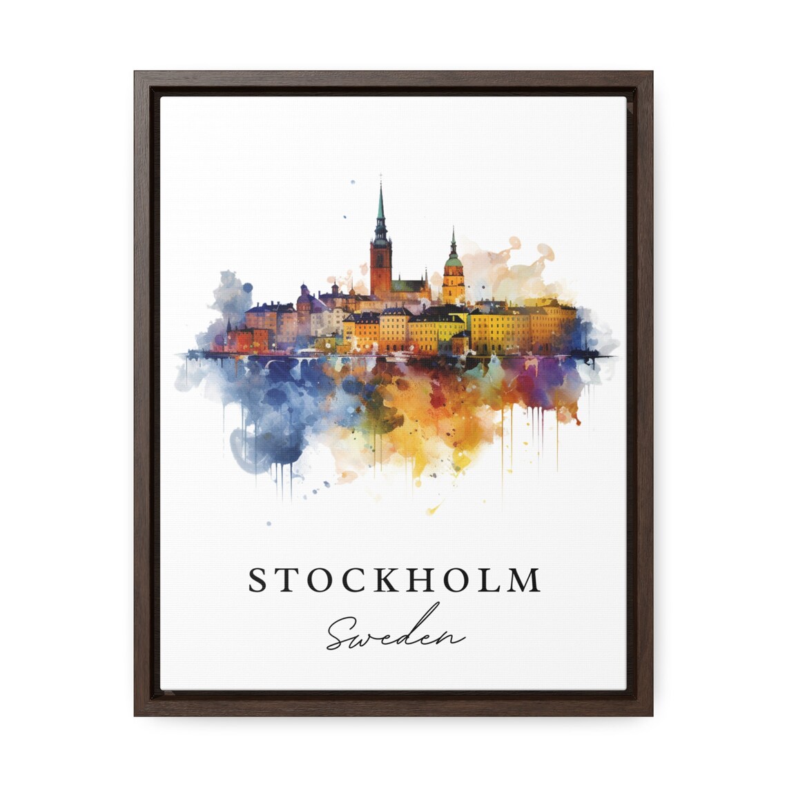 Stockholm Sweden Travel Poster, Custom Text - Image 2