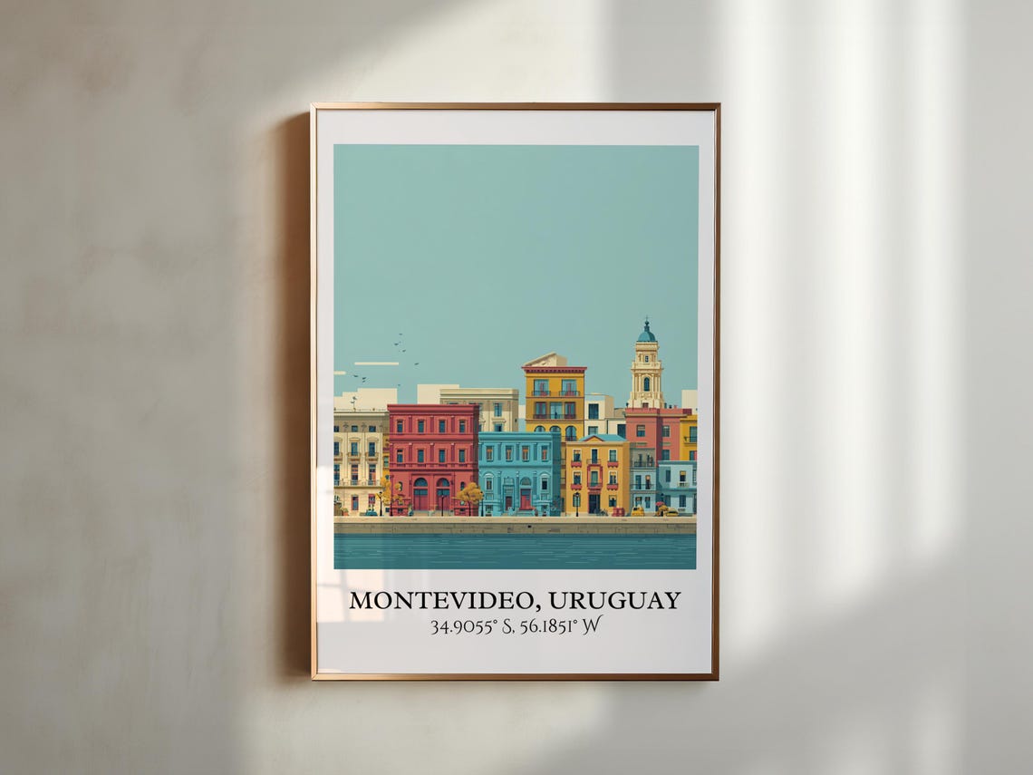 Montevideo Art Retro Travel Home Decor Uruguay Gift Prints Housewarming - Image 4