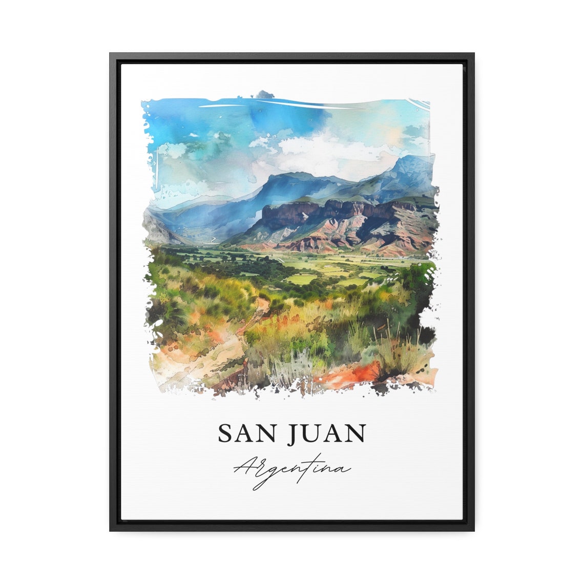 San Juan Argentina Art Print Watercolor Gift Travel Poster Housewarming - Image 3