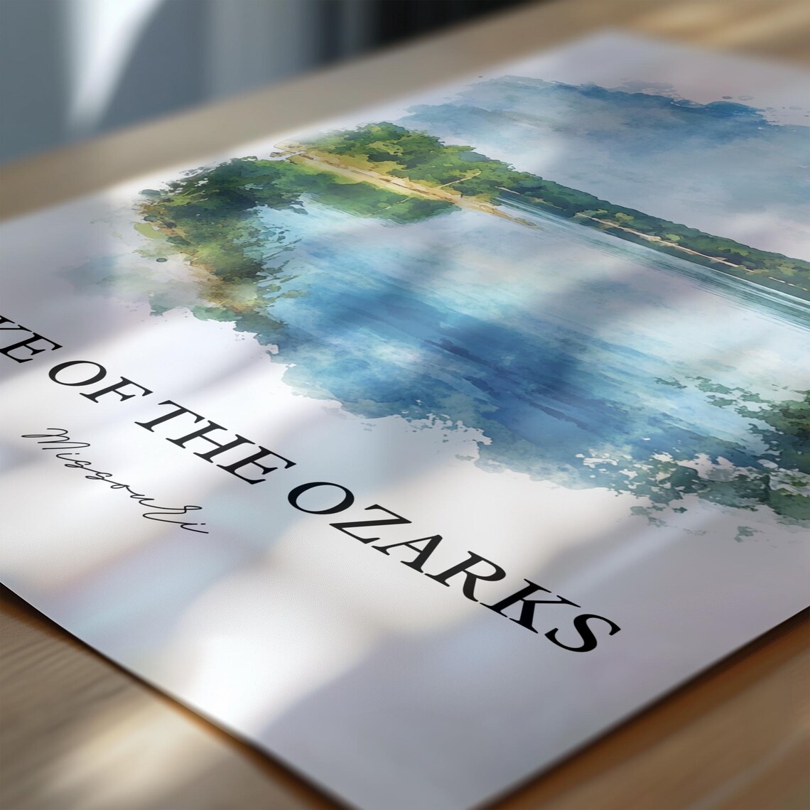 Lake of the Ozarks Missouri Serene Calm Lake Watercolor Poster - Image 6