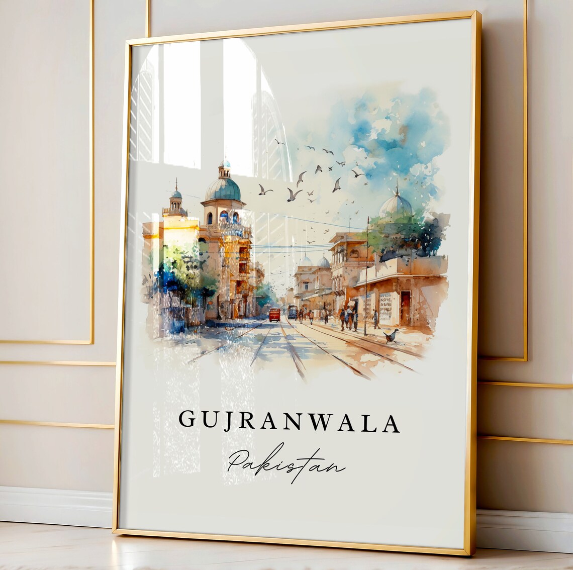 Gujranwala Pakistan Travel Poster, Custom Text - Image 4