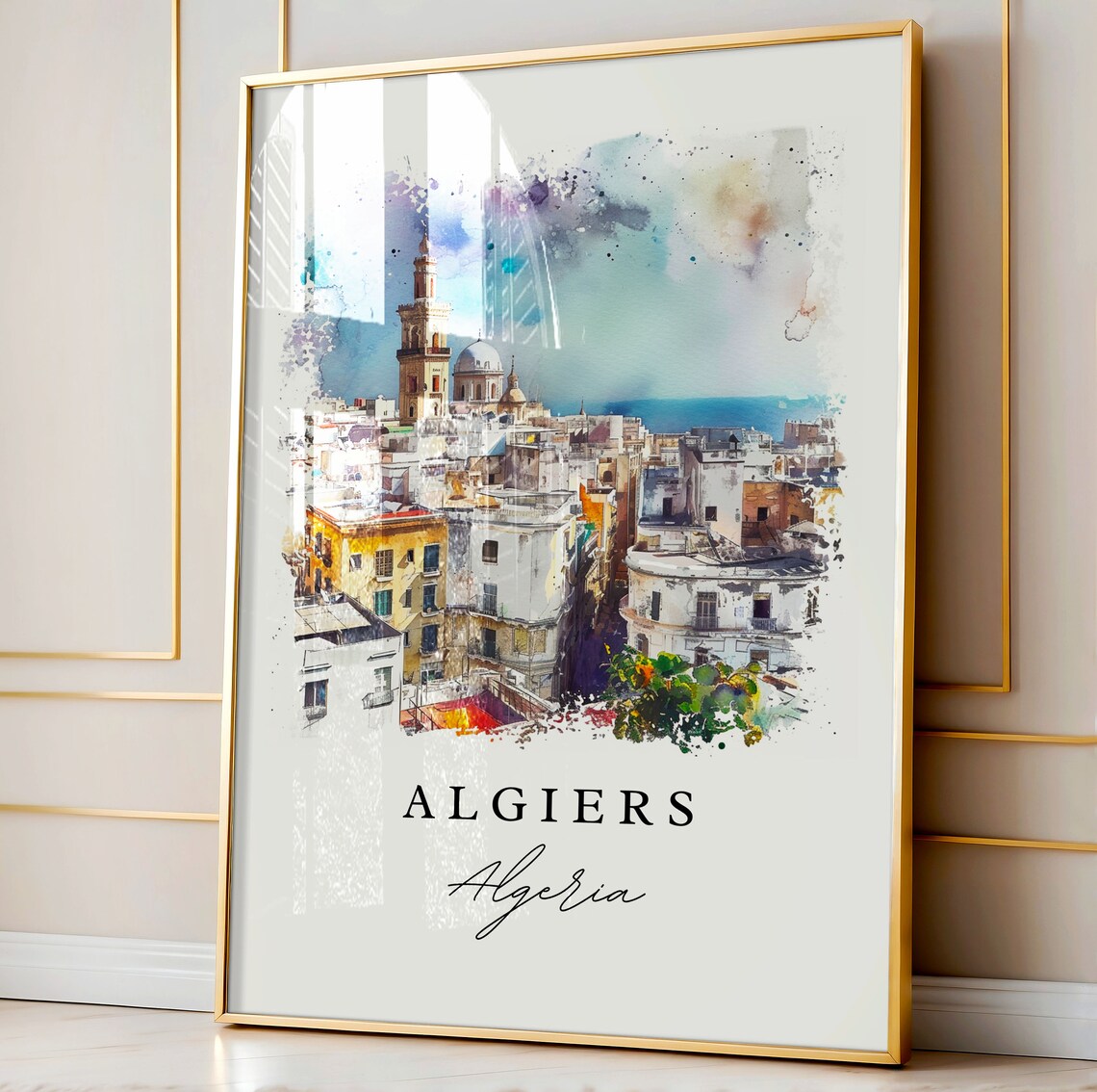 Algiers Algeria Custom Text Art Print - Image 5
