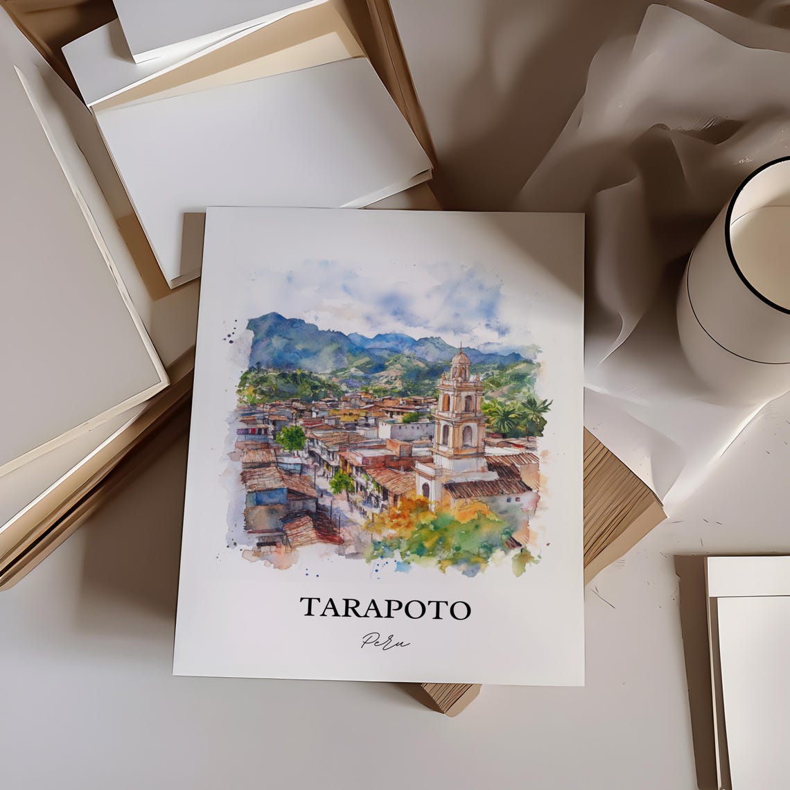 Tarapoto Peru Watercolor Travel Poster, San Martín - Image 5