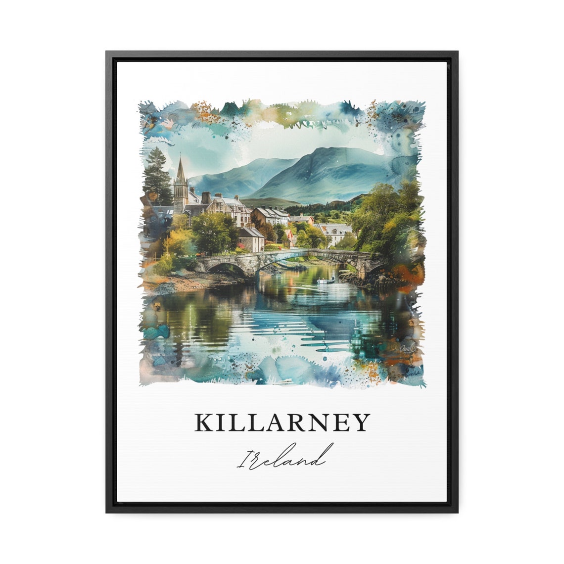 Killarney Ireland Watercolor Travel Poster, Art Print - Image 3