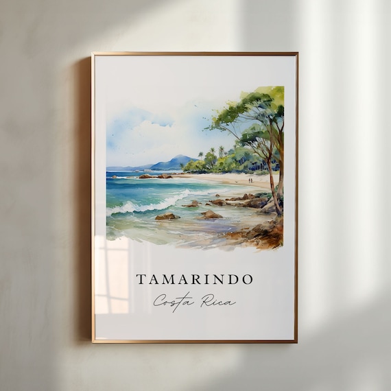 Tamarindo Traditional Travel Poster, Costa Rica