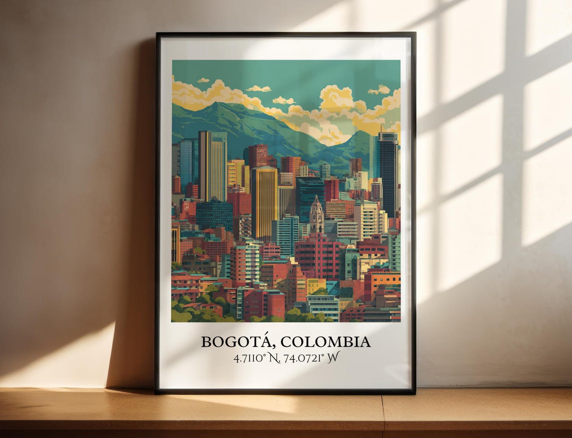 Bogot Art Retro Travel Colombia Home Decor Gift Prints Housewarming
