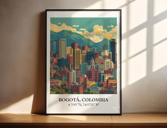 Bogot Art Retro Travel Colombia Home Decor Gift Prints Housewarming