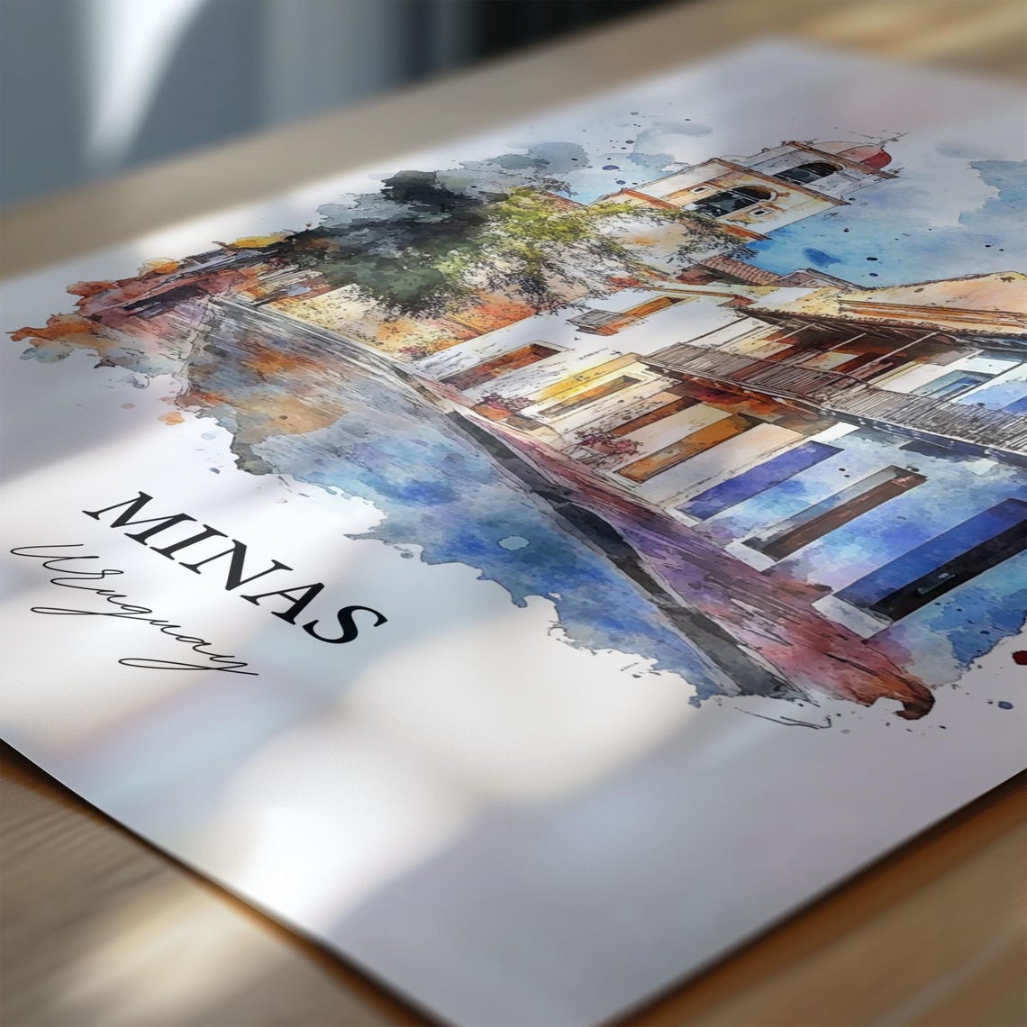 Minas Uruguay Wall Art Lavalleja Print Watercolor Gift Travel Poster Housewarming - Image 7