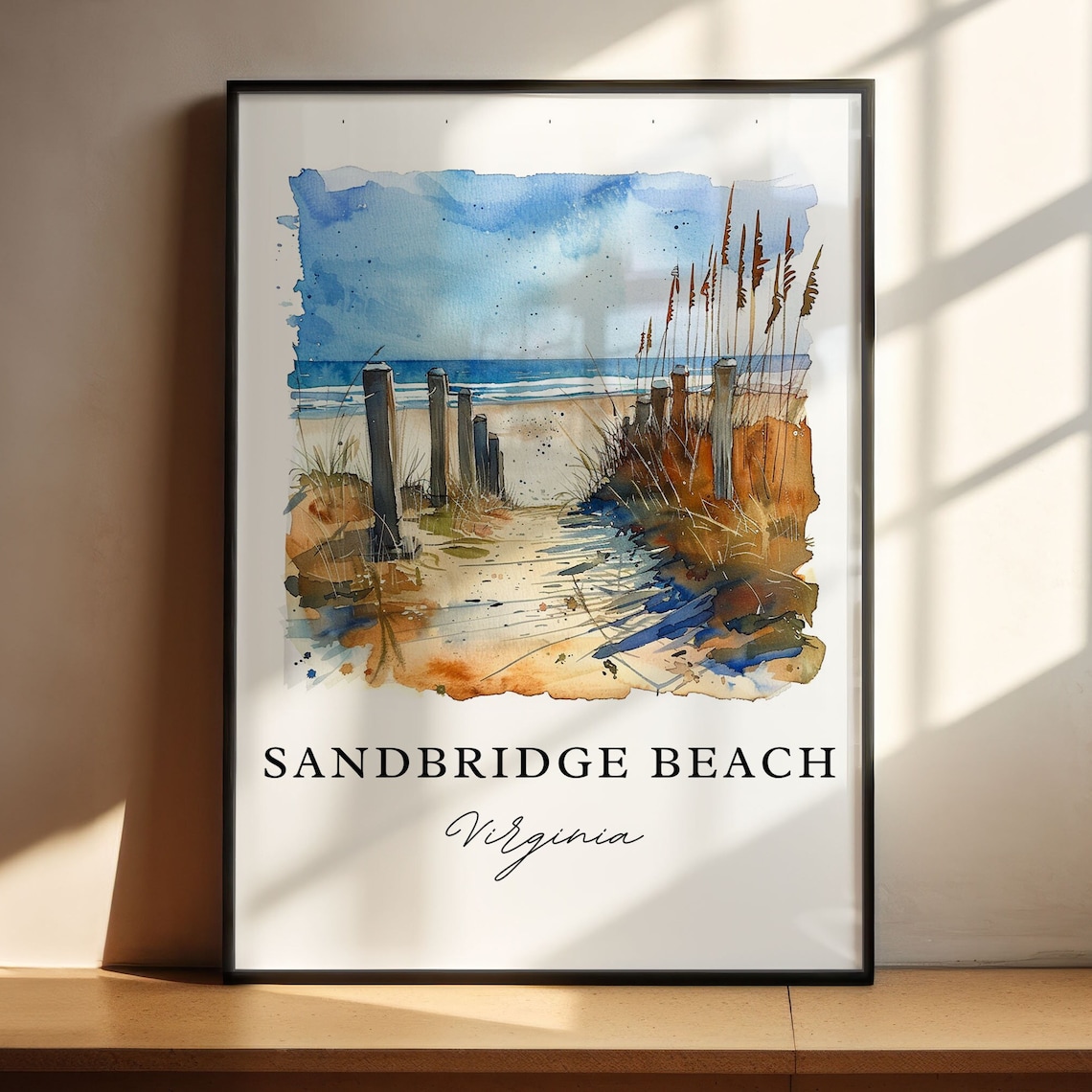 Sandbridge Beach Virginia Watercolor Dune Path to Ocean Poster - Image 4