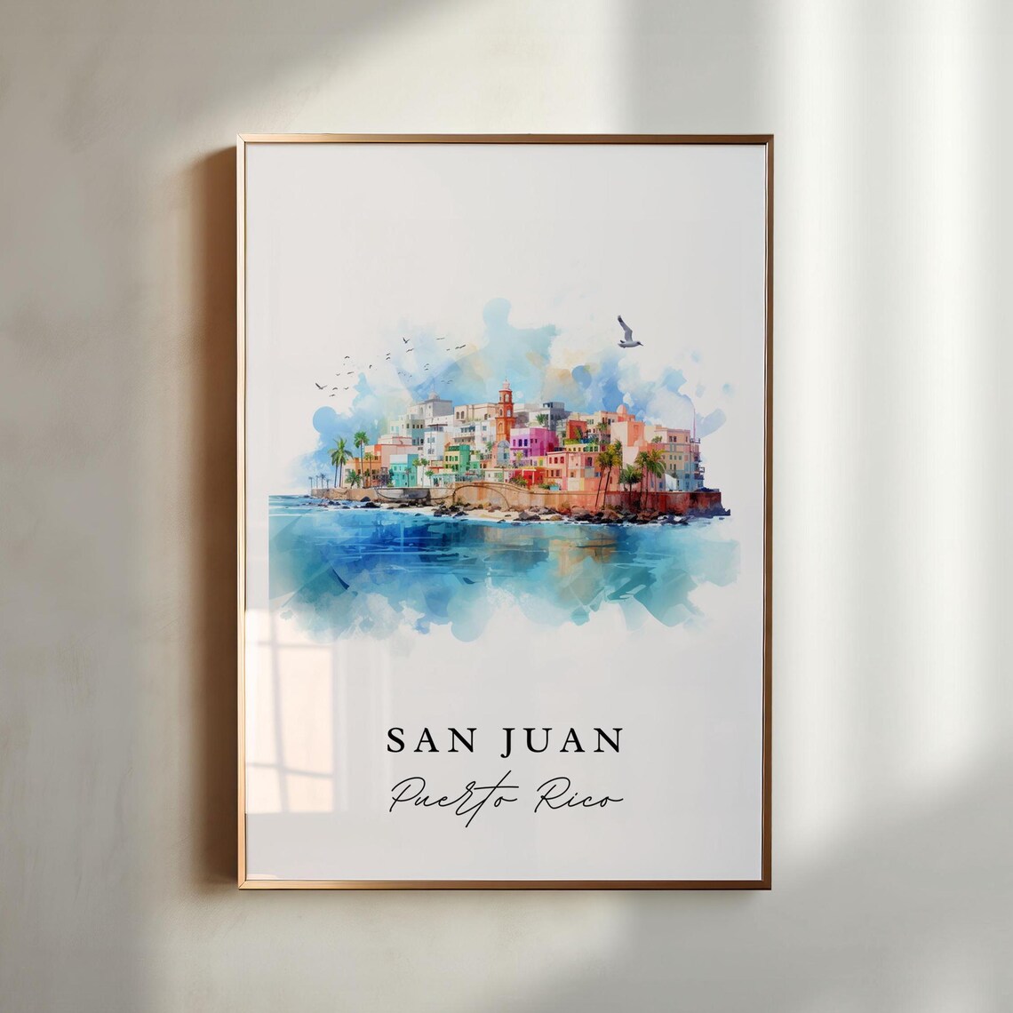 San Juan, Puerto Rico Travel Poster, Custom Text
