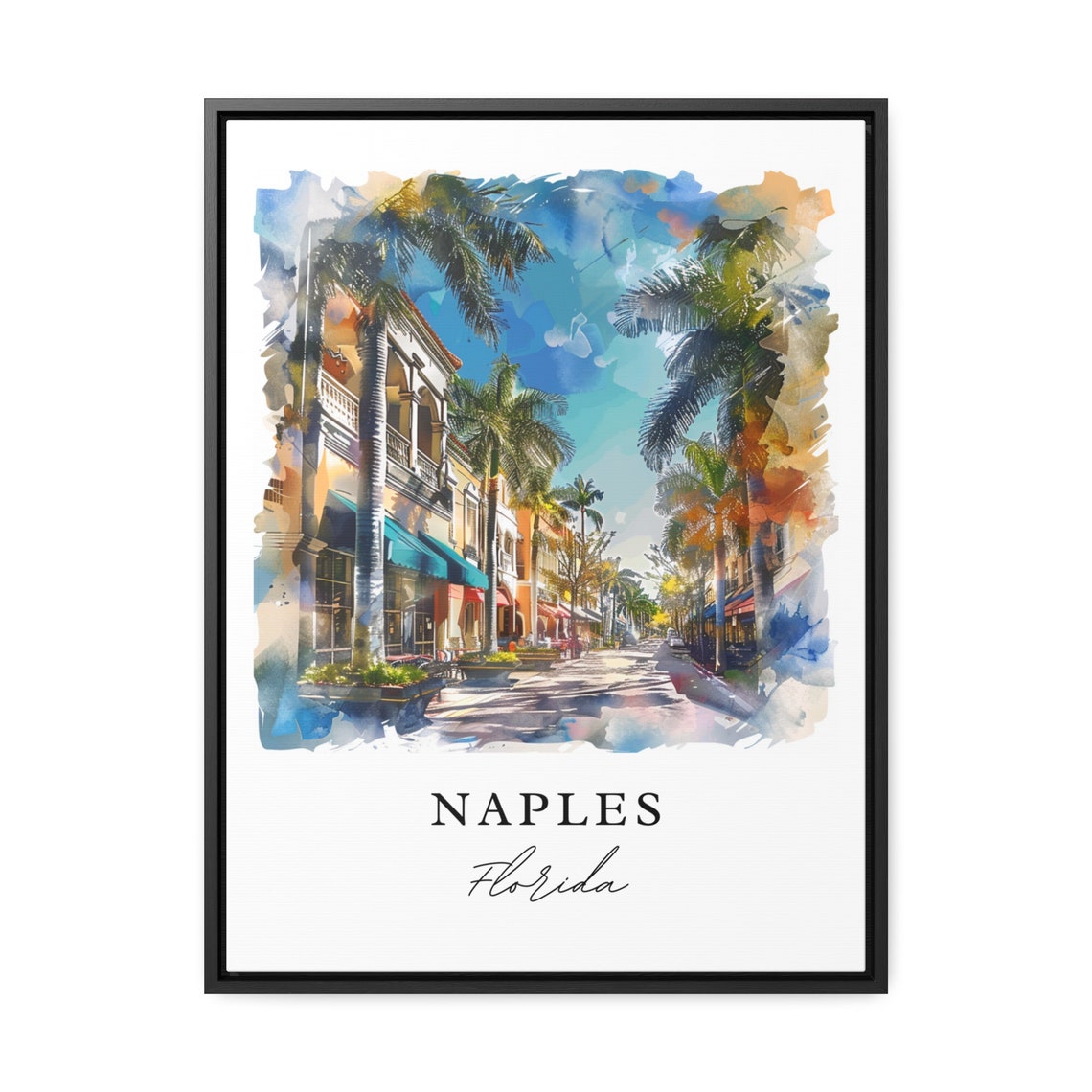 Naples Florida Travel Poster, Housewarming Wall Art - Image 3