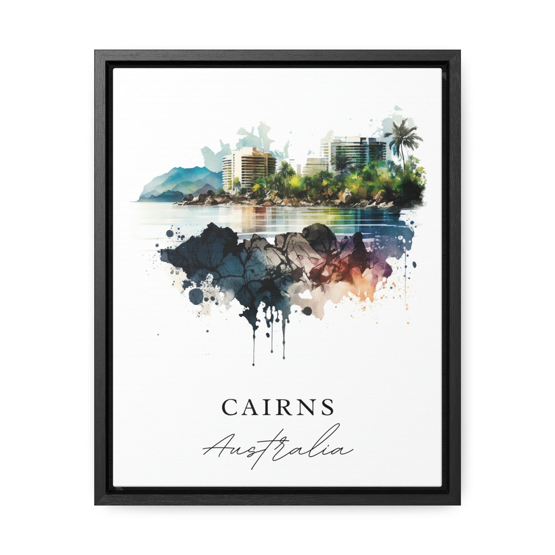 Cairns Australia Travel Poster, Custom Text - Image 2
