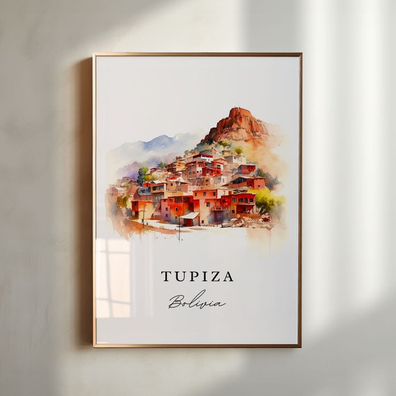 Tupiza Bolivia Wall Art Poster Print Wedding Gift Birthday Present Custom Text Perfect