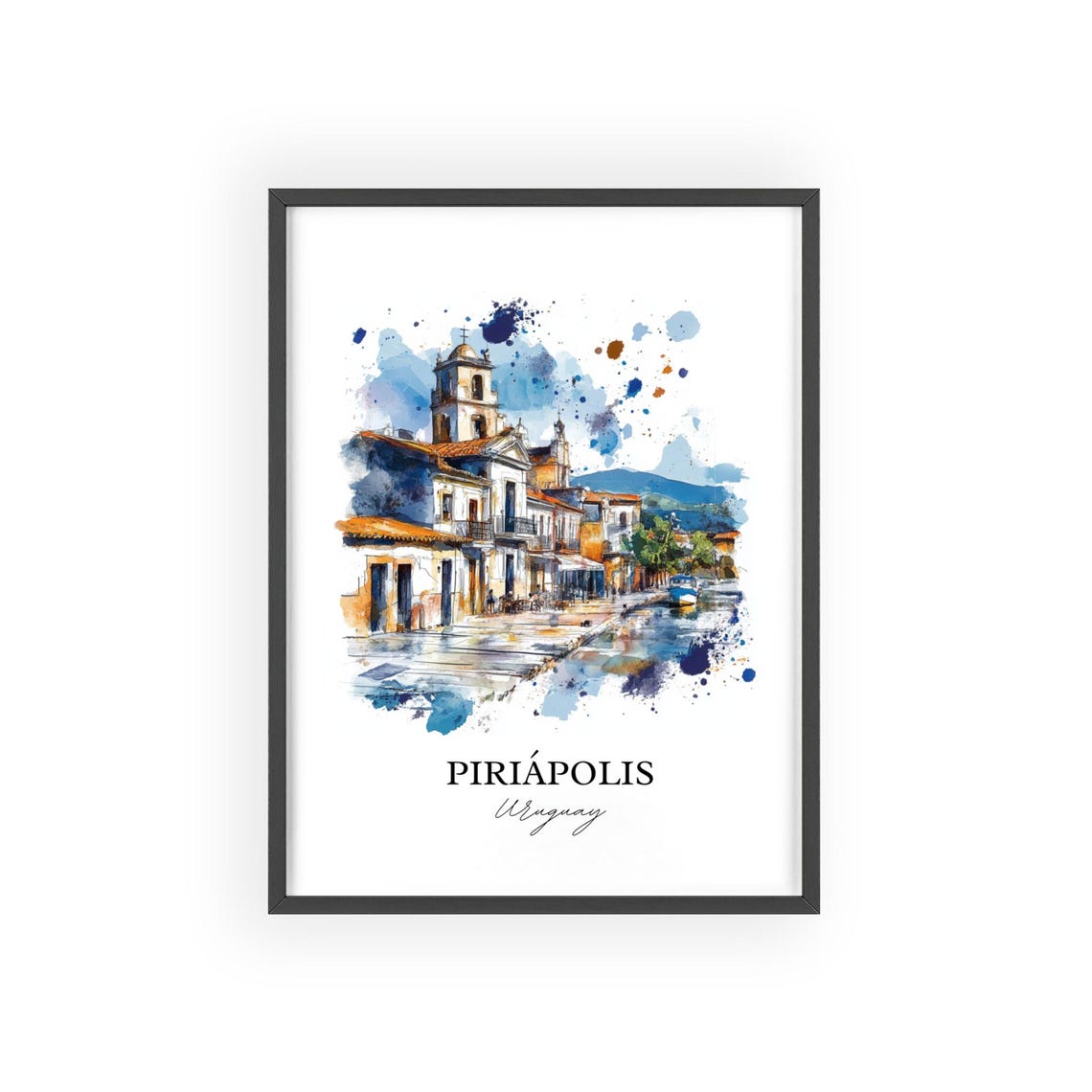 Piripolis Wall Art Uruguay Print Watercolor Gift Travel Poster Housewarming - Image 2