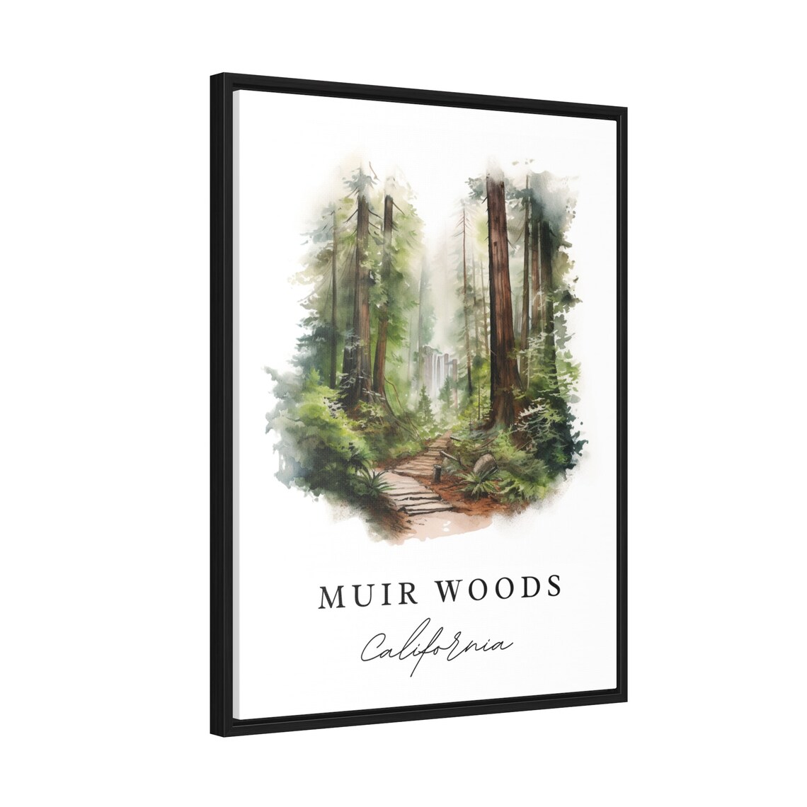 Muir Woods Custom Text Art Print, Nature Gift - Image 2