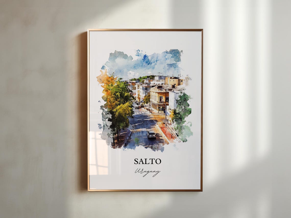 Salto Uruguay Wall Art Dept Print Watercolor Gift Travel Poster Housewarming - Image 4