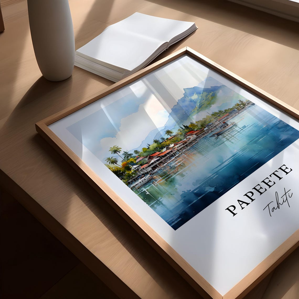 Papeete French Polynesia Travel Poster, Tahiti - Image 5