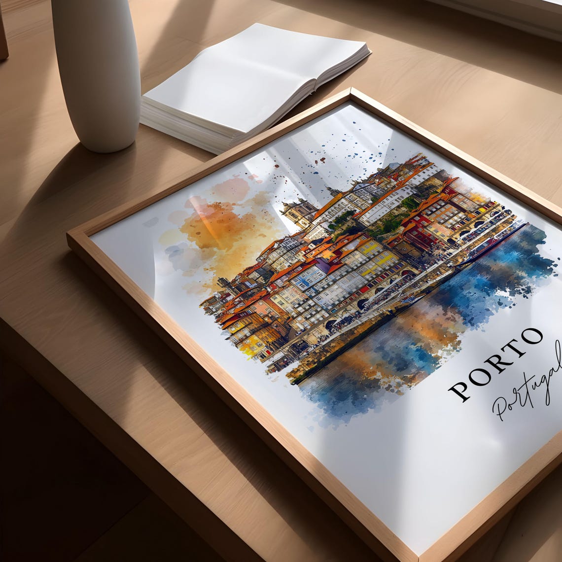 Porto, Portugal Watercolor Travel Poster - Image 4