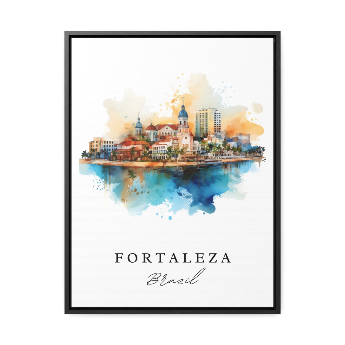 Fortaleza Brazil Travel Poster, Custom Text Art - Image 3