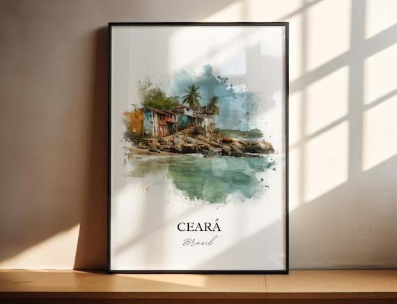 Cear Wall Art Brazil Print Watercolor Gift Travel Poster Housewarming