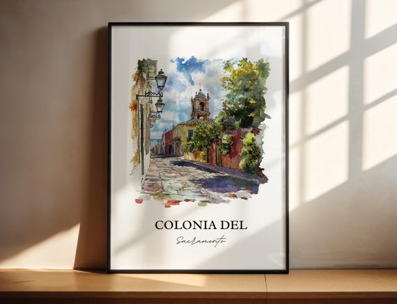 Colonia Del Sacramento Wall Art Uruguay Print Artwork Gift Travel Poster Housewarming