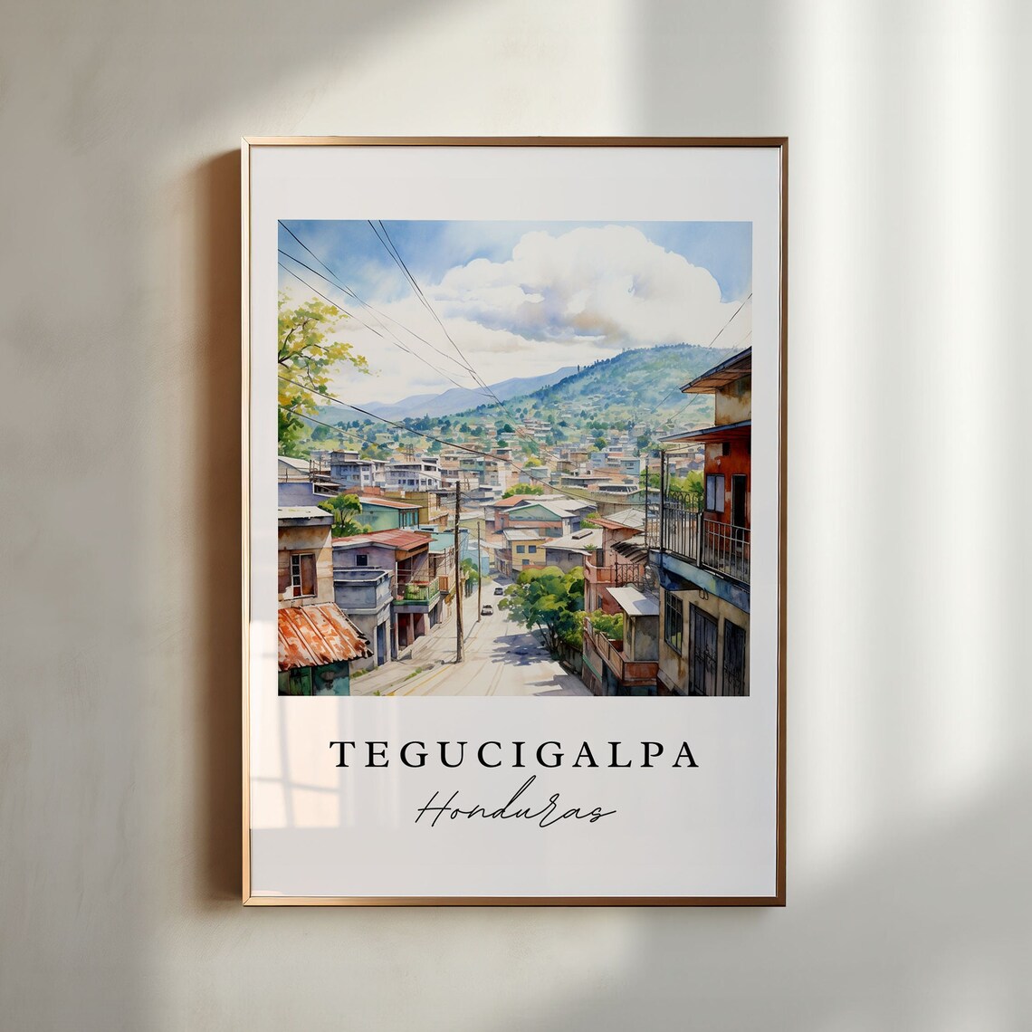 Tegucigalpa Honduras Art Print, Custom Text