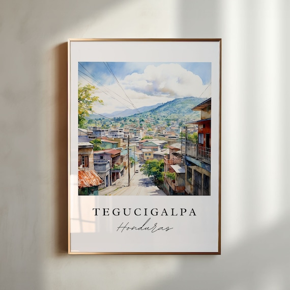 Tegucigalpa Honduras Art Print, Custom Text