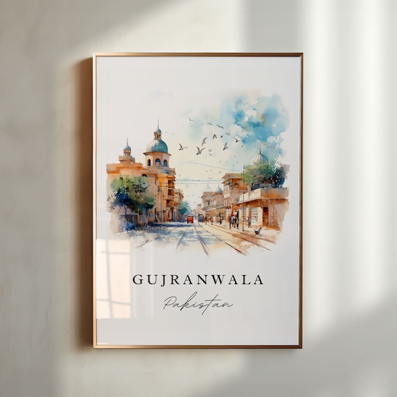 Gujranwala Pakistan Travel Poster, Custom Text